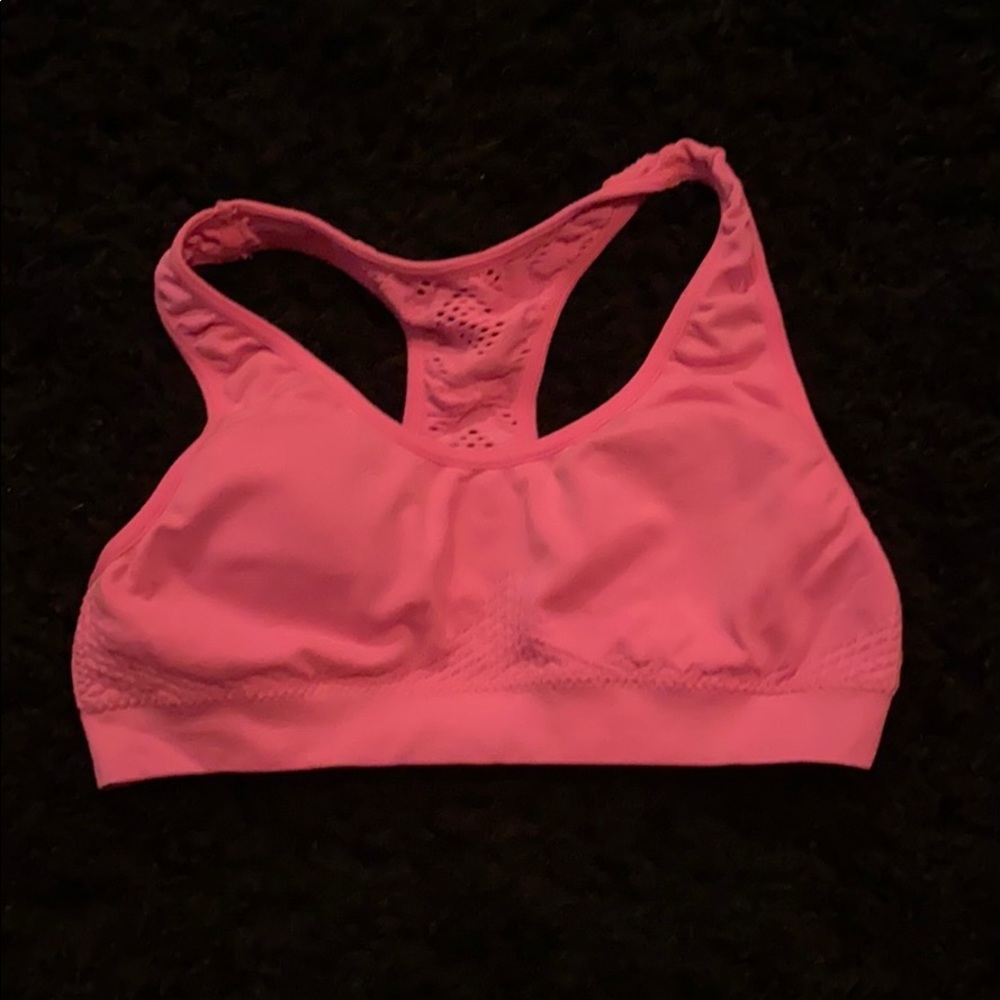 Hot pink sports bra